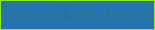 文字の大きさ：1、枠の色：90ea1d、背景の色：2573af、文字の色：23778b 無料ブログパーツのブログ時計