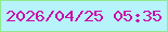 文字の大きさ：5、枠の色：90ea90、背景の色：b7f3fb、文字の色：cc09a7 無料ブログパーツのブログ時計