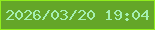 文字の大きさ：3、枠の色：90ed1d、背景の色：64a628、文字の色：a5efb1 無料ブログパーツのブログ時計