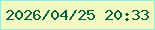 文字の大きさ：4、枠の色：90eddb、背景の色：f1fbc1、文字の色：07603f 無料ブログパーツのブログ時計