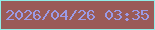 文字の大きさ：3、枠の色：90eee8、背景の色：9a5b58、文字の色：9b9ae7 無料ブログパーツのブログ時計