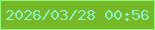 文字の大きさ：1、枠の色：90f87b、背景の色：76b825、文字の色：87f1c7 無料ブログパーツのブログ時計