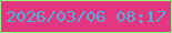文字の大きさ：5、枠の色：90f96e、背景の色：e43681、文字の色：4eb1d8 無料ブログパーツのブログ時計