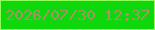 文字の大きさ：2、枠の色：90fc59、背景の色：0ed80b、文字の色：a99265 無料ブログパーツのブログ時計