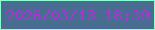 文字の大きさ：5、枠の色：90fcd4、背景の色：496d90、文字の色：a935d8 無料ブログパーツのブログ時計