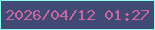 文字の大きさ：1、枠の色：90feef、背景の色：414a74、文字の色：c766a1 無料ブログパーツのブログ時計