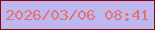 文字の大きさ：3、枠の色：910210、背景の色：bfb8ee、文字の色：e17375 無料ブログパーツのブログ時計