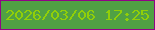 文字の大きさ：1、枠の色：910486、背景の色：50a144、文字の色：91cf08 無料ブログパーツのブログ時計