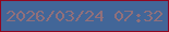 文字の大きさ：1、枠の色：910620、背景の色：426698、文字の色：91707b 無料ブログパーツのブログ時計