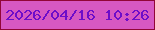 文字の大きさ：3、枠の色：910637、背景の色：d758c2、文字の色：6d0dc9 無料ブログパーツのブログ時計