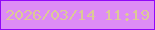文字の大きさ：1、枠の色：9107f8、背景の色：dd8cf5、文字の色：dcc997 無料ブログパーツのブログ時計