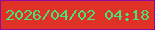 文字の大きさ：3、枠の色：91099d、背景の色：df3125、文字の色：45e379 無料ブログパーツのブログ時計