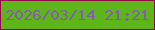 文字の大きさ：4、枠の色：910a47、背景の色：5db51a、文字の色：835dae 無料ブログパーツのブログ時計