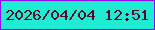 文字の大きさ：4、枠の色：910aef、背景の色：1eedd3、文字の色：530c29 無料ブログパーツのブログ時計