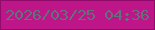 文字の大きさ：2、枠の色：910b6a、背景の色：be1589、文字の色：60737a 無料ブログパーツのブログ時計