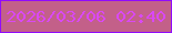 文字の大きさ：4、枠の色：910bfc、背景の色：c36089、文字の色：da48f5 無料ブログパーツのブログ時計