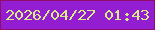 文字の大きさ：1、枠の色：910d6b、背景の色：931dd1、文字の色：d7ec87 無料ブログパーツのブログ時計