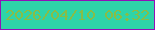 文字の大きさ：4、枠の色：9111b7、背景の色：2ed4a8、文字の色：88bd46 無料ブログパーツのブログ時計