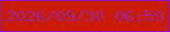 文字の大きさ：5、枠の色：9115c0、背景の色：ca1a00、文字の色：99279b 無料ブログパーツのブログ時計