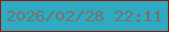文字の大きさ：3、枠の色：911a09、背景の色：2faac2、文字の色：727567 無料ブログパーツのブログ時計