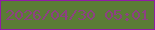文字の大きさ：2、枠の色：911ba6、背景の色：5b7c36、文字の色：8d4182 無料ブログパーツのブログ時計