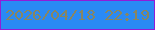 文字の大きさ：4、枠の色：911cd8、背景の色：2a8af4、文字の色：888661 無料ブログパーツのブログ時計