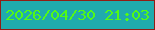 文字の大きさ：1、枠の色：911d14、背景の色：1fabad、文字の色：52f917 無料ブログパーツのブログ時計