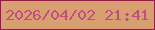 文字の大きさ：3、枠の色：911e41、背景の色：d8a071、文字の色：c24e7e 無料ブログパーツのブログ時計