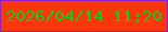 文字の大きさ：5、枠の色：911ec1、背景の色：fa370b、文字の色：19c825 無料ブログパーツのブログ時計