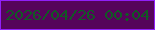 文字の大きさ：1、枠の色：911ff9、背景の色：56045b、文字の色：115a24 無料ブログパーツのブログ時計