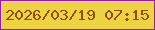 文字の大きさ：4、枠の色：9122a0、背景の色：edd241、文字の色：8d4f11 無料ブログパーツのブログ時計