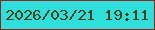 文字の大きさ：2、枠の色：912421、背景の色：2edfdb、文字の色：4e411a 無料ブログパーツのブログ時計