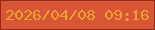 文字の大きさ：3、枠の色：912914、背景の色：d85636、文字の色：eaa033 無料ブログパーツのブログ時計