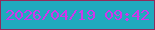 文字の大きさ：2、枠の色：912b5a、背景の色：20aabe、文字の色：ce36eb 無料ブログパーツのブログ時計