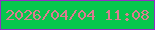 文字の大きさ：2、枠の色：912ec5、背景の色：06c64d、文字の色：dc7c90 無料ブログパーツのブログ時計
