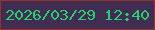 文字の大きさ：1、枠の色：913429、背景の色：412d51、文字の色：27cd73 無料ブログパーツのブログ時計