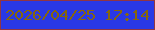 文字の大きさ：3、枠の色：913542、背景の色：2938e5、文字の色：86660c 無料ブログパーツのブログ時計