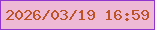 文字の大きさ：4、枠の色：9135cf、背景の色：eeb9d4、文字の色：bd5324 無料ブログパーツのブログ時計