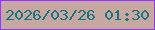 文字の大きさ：3、枠の色：9135fc、背景の色：c7a8a0、文字の色：1a7481 無料ブログパーツのブログ時計
