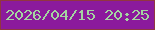 文字の大きさ：1、枠の色：913640、背景の色：8b1a9c、文字の色：a4d5a1 無料ブログパーツのブログ時計