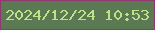 文字の大きさ：2、枠の色：913771、背景の色：5b7952、文字の色：bde288 無料ブログパーツのブログ時計