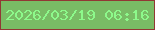 文字の大きさ：3、枠の色：913834、背景の色：79bc65、文字の色：8df98b 無料ブログパーツのブログ時計