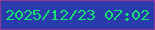 文字の大きさ：4、枠の色：913897、背景の色：2a3cab、文字の色：14e171 無料ブログパーツのブログ時計