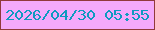 文字の大きさ：3、枠の色：91393b、背景の色：f4a9fb、文字の色：0f9ac0 無料ブログパーツのブログ時計