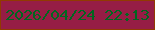 文字の大きさ：4、枠の色：913a01、背景の色：961d45、文字の色：006720 無料ブログパーツのブログ時計