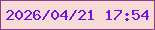 文字の大きさ：2、枠の色：913c87、背景の色：f7dbd7、文字の色：7212e8 無料ブログパーツのブログ時計