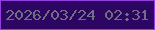 文字の大きさ：3、枠の色：913ddf、背景の色：2d0563、文字の色：707082 無料ブログパーツのブログ時計