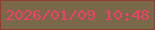 文字の大きさ：5、枠の色：913e30、背景の色：796948、文字の色：f23f68 無料ブログパーツのブログ時計