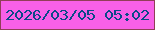 文字の大きさ：2、枠の色：913e57、背景の色：f860e7、文字の色：0c4989 無料ブログパーツのブログ時計