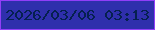 文字の大きさ：3、枠の色：913ef8、背景の色：2f2fac、文字の色：052050 無料ブログパーツのブログ時計